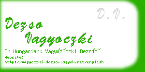 dezso vagyoczki business card